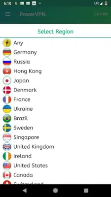 Power VPN android App screenshot 2